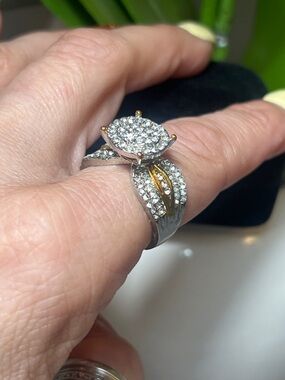 Sophicates Halo Gold Silver CZ Pave Ring